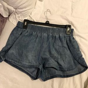 Light wash blue comfy shorts